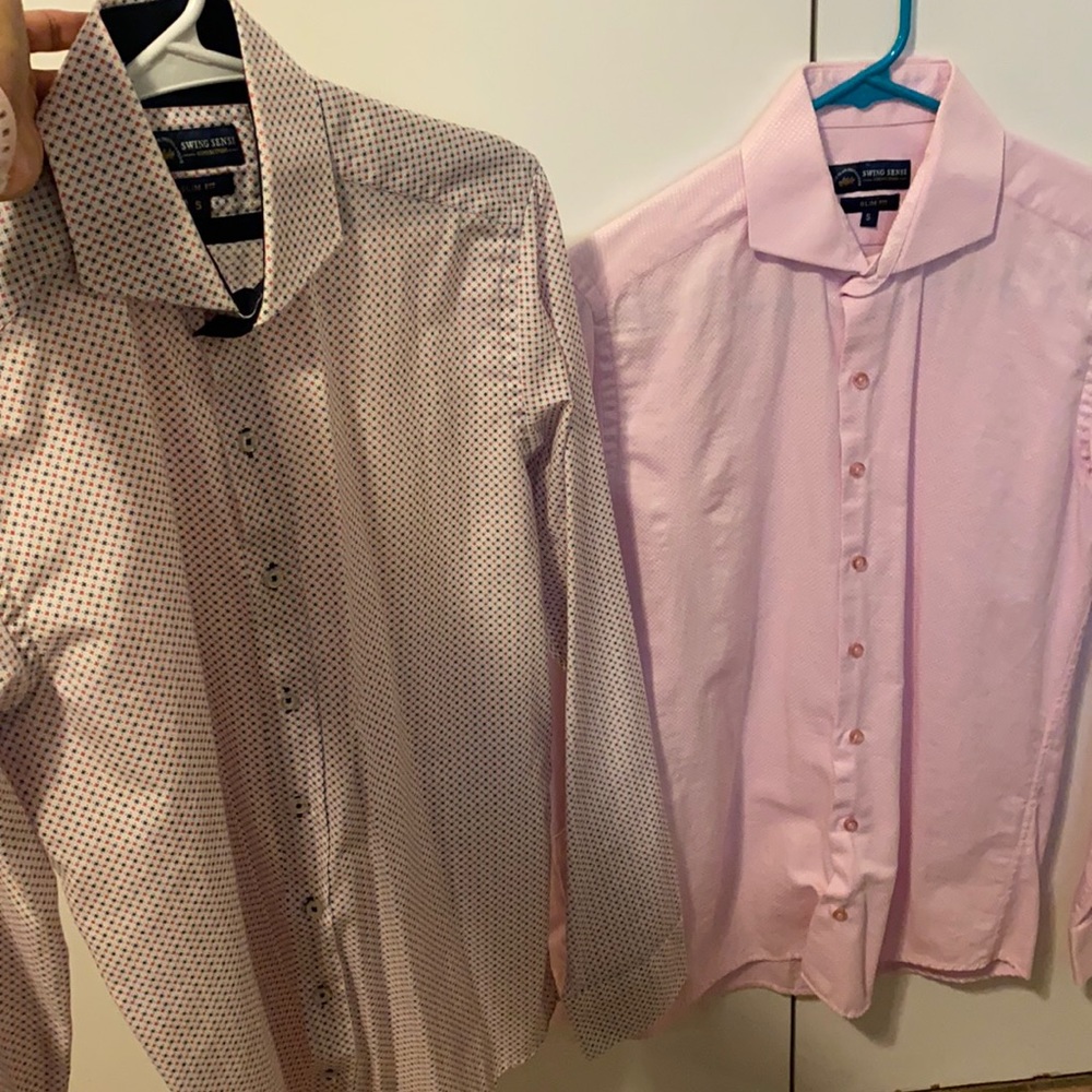 Bundle of 2 business casual italian shirts slim S